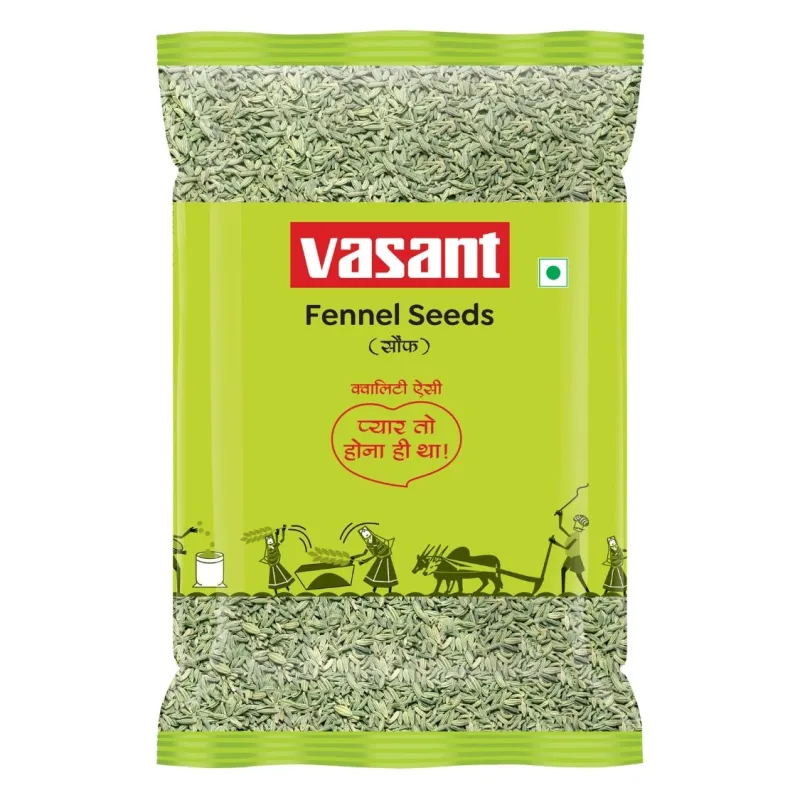 Vasant Green Fennel Seeds (Saunf, Green Variyali)